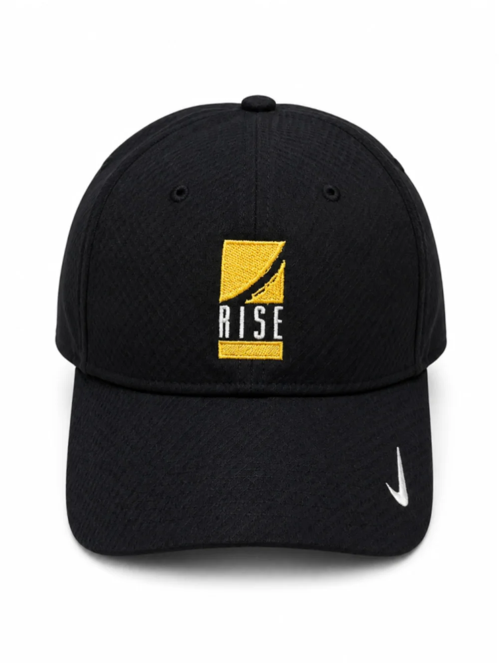 Vintage Y2K Nike Golf RISE Black Strapback Hat Cap Swoosh One Size